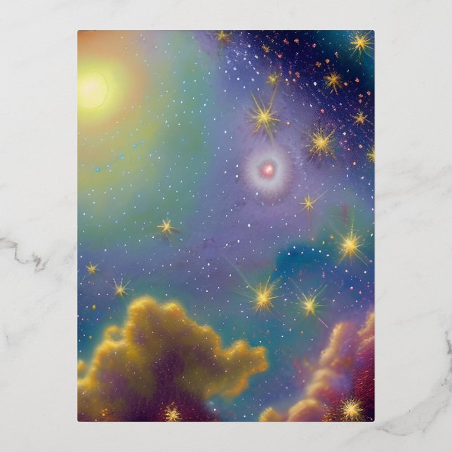 Carte Postale De Vacances En Aluminium Stars Graphic (Recto)