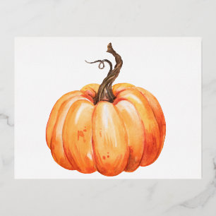 Carte Postale De Vacances En Aluminium Thanksgiving Citrouille Series Design 13