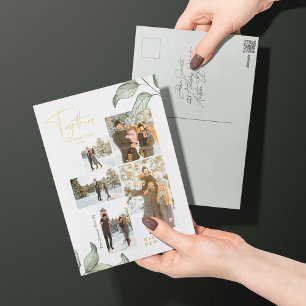 Carte Postale De Vacances En Aluminium Together New Years Photo Gold