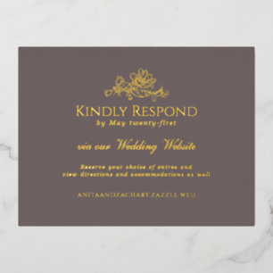 Carte Postale De Vacances En Aluminium Tulip Cascade Foil RSVP