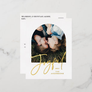 Carte Postale De Vacances En Aluminium Typographie moderne élégante et tendance blanc 1 p