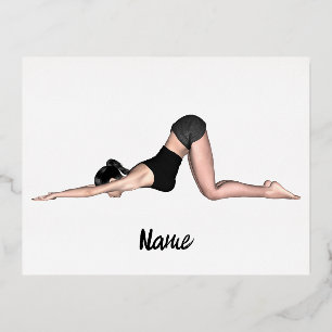 Carte Postale De Vacances En Aluminium Yoga Poses Thunder_Cove