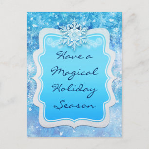 Carte postale de vacances Gelée Ice Winter Snowfla