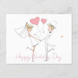 Carte postale de vacances Joyeux mariage