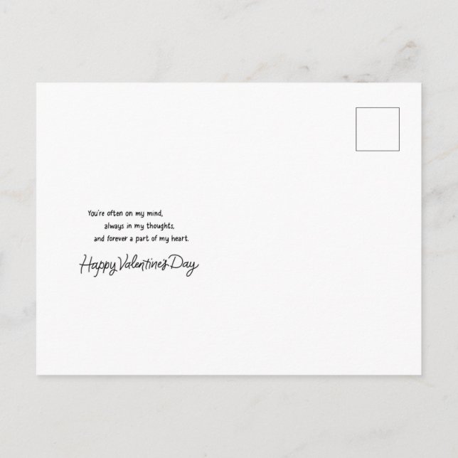 Carte postale de Valentine (Dos)