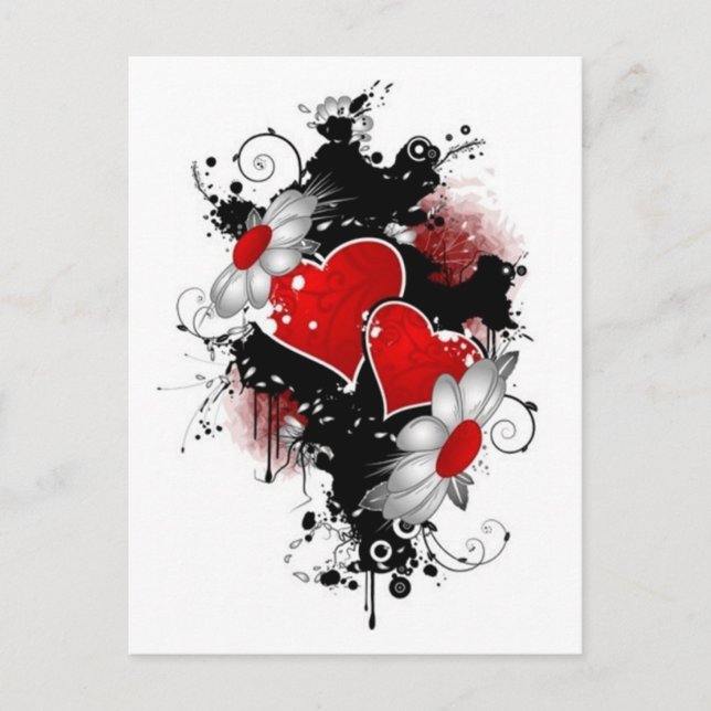 carte postale de vecteurs d'amour (Devant)