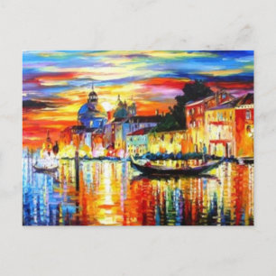 Carte postale de Venise colorée