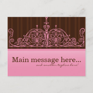 Carte postale de vente rose et Brown