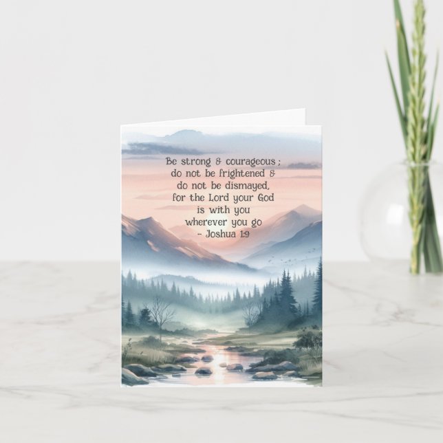 Carte postale de verset biblique à l'aquarelle chr (Devant)