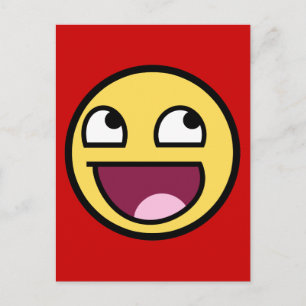 Carte postale de visage géniale