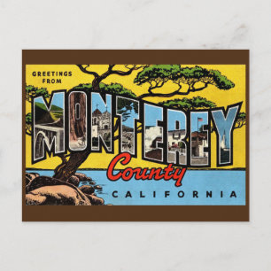 Carte postale de vœux ancienne de Monterey Califor