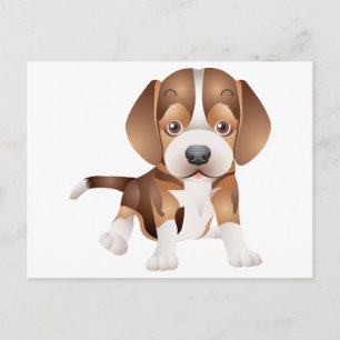 Carte postale de voeux beagle Chien Chien Chien