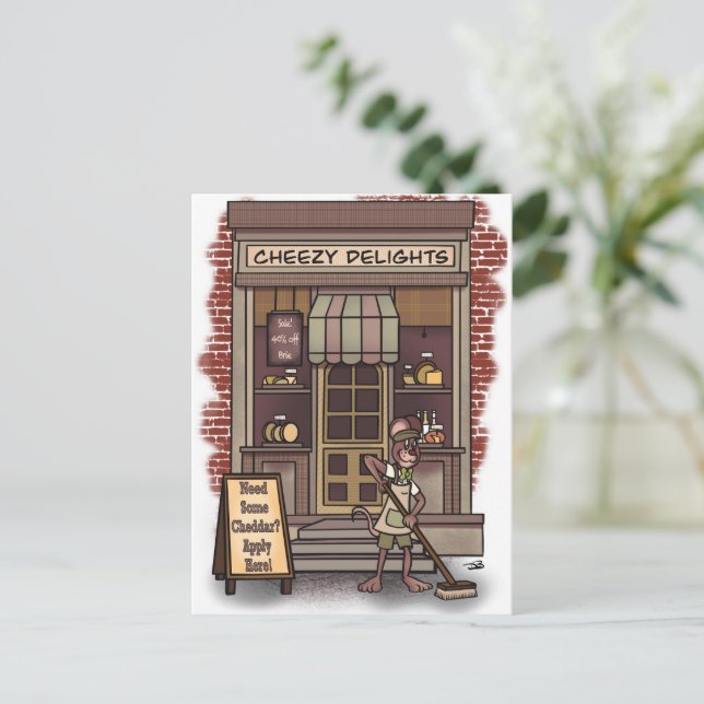 Carte postale de voeux Cheddar (Debout devant)