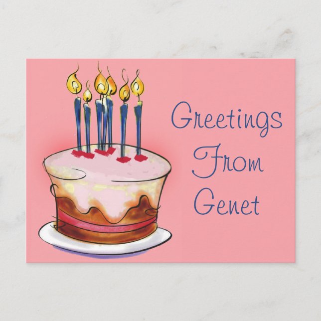 Carte postale de voeux d'anniversaire (Devant)