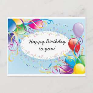 Carte postale de voeux d'anniversaire