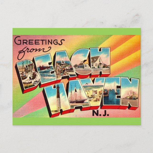 Carte postale de voeux de Beach Haven NJ (Devant)