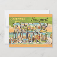 Carte postale de vœux de Newport Rhode Island