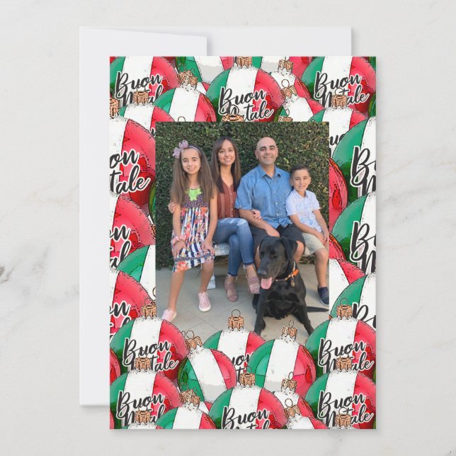 Carte postale de voeux de Noël Buon Natale (Devant)