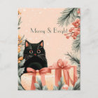 Carte postale de voeux de Noël festive et élégante