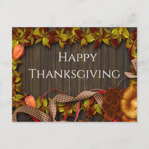 Carte postale de voeux de Thanksgiving