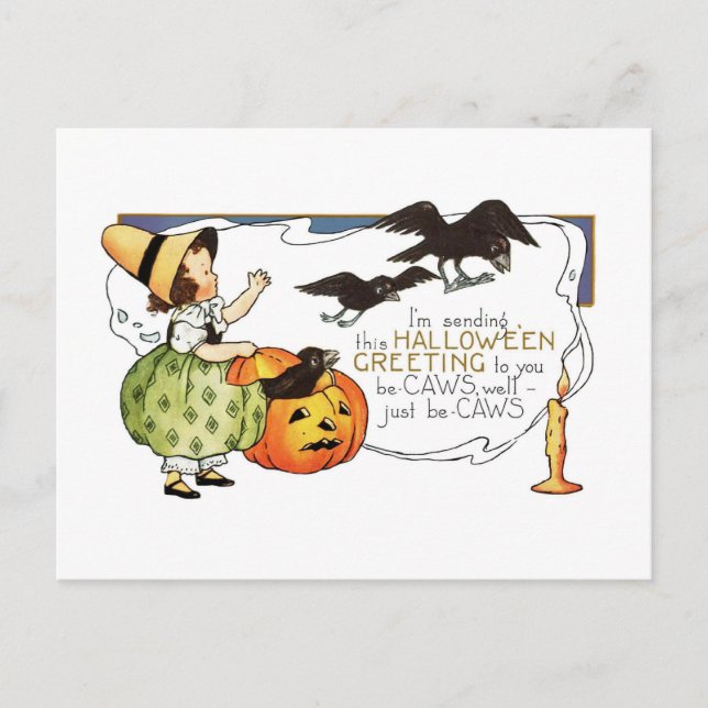 Carte postale de voeux d'Halloween (Devant)
