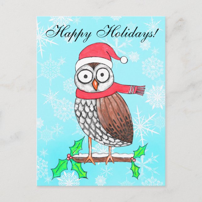 Carte postale de voeux Festil Owl (Devant)