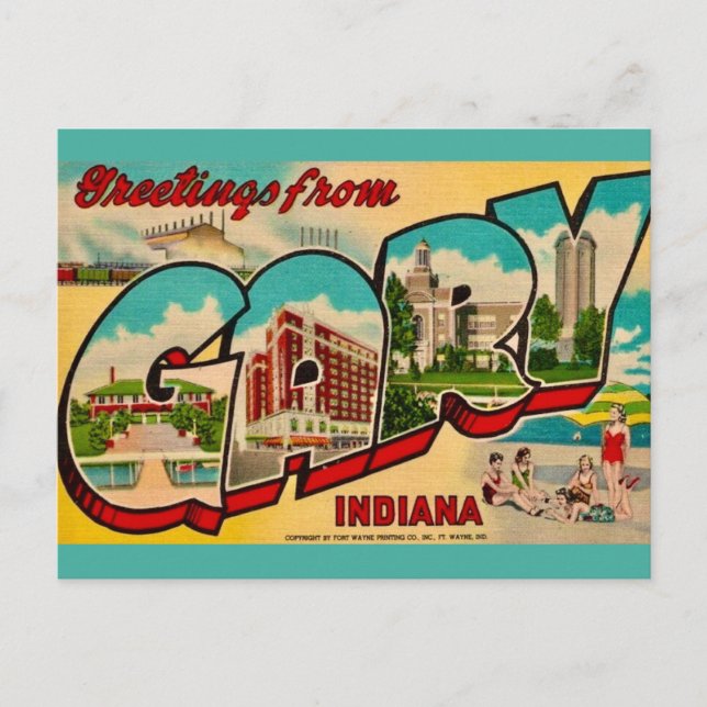 Carte postale de vœux Gary Indiana (Devant)