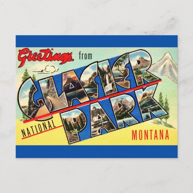 Carte postale de voeux Glacier Park (Devant)