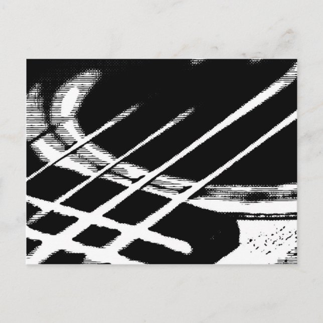 Carte postale de voeux guitare (Devant)