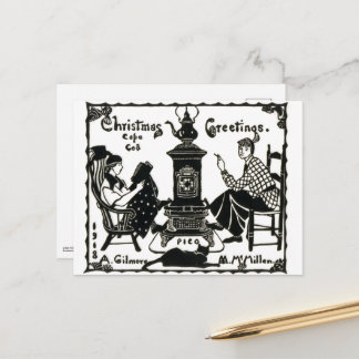Carte postale de voeux Noël