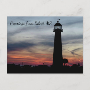 Carte postale de voeux phare