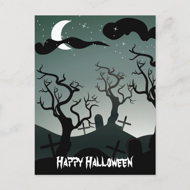 Carte postale de voeux pour l'Halloween de Graveya (Devant)