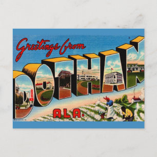Carte postale de voeux rétro de Dothan AL