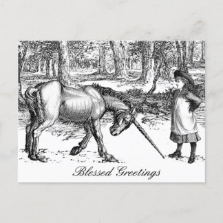 Carte postale de voeux Unicorn