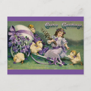 Carte postale de voeux vintage de Pâques