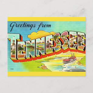 Carte postale de vœux vintage du Tennessee