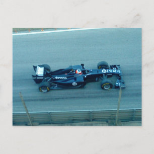 Carte postale de voiture Blue Racing