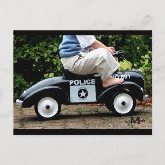 Carte postale de voiture de police