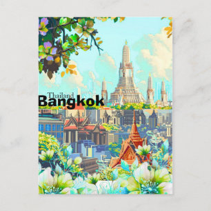 Carte postale de voyage à Bangkok en Thaïlande, ca