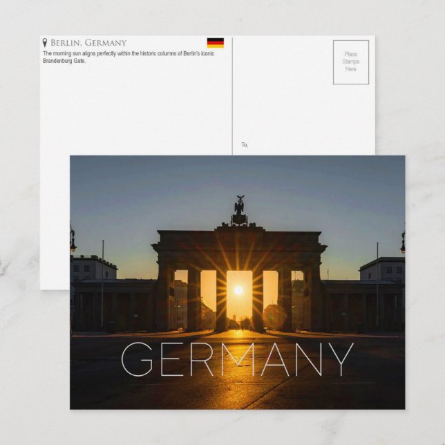 Carte postale de voyage à Berlin, Allemagne (Devant / Derrière)