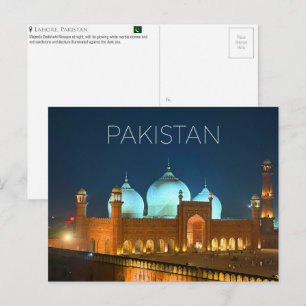 Carte postale de voyage à Lahore, Pakistan