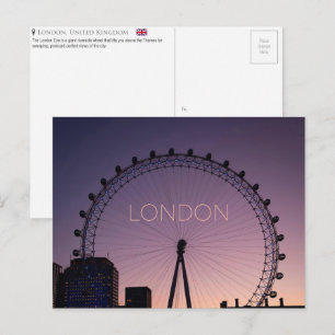 Carte postale de voyage à Londres, Royaume-Uni