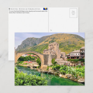 Carte postale de voyage à Mostar, Bosnie-Herzégovi