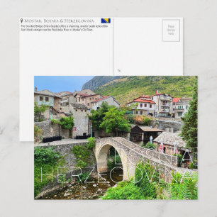 Carte postale de voyage à Mostar, Bosnie-Herzégovi