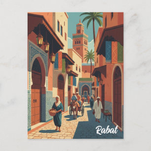Carte postale de voyage à Rabat Maroc