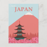 Carte postale de voyage au Japon
