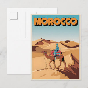 Carte postale de voyage au Maroc cadeau de voyage