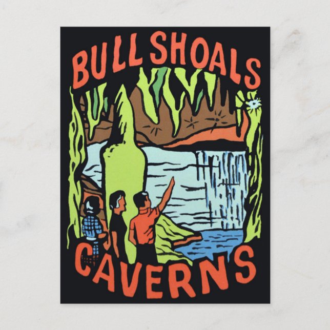 Carte postale de voyage Bull Shoals Caverns Arkans (Devant)