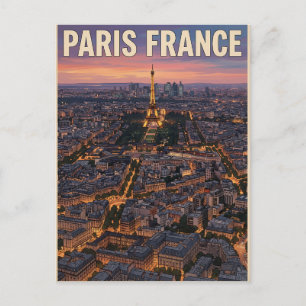 Carte postale de voyage d'anime vintage Paris Fran