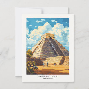 Carte postale de voyage de Chichen Itza Mexico
